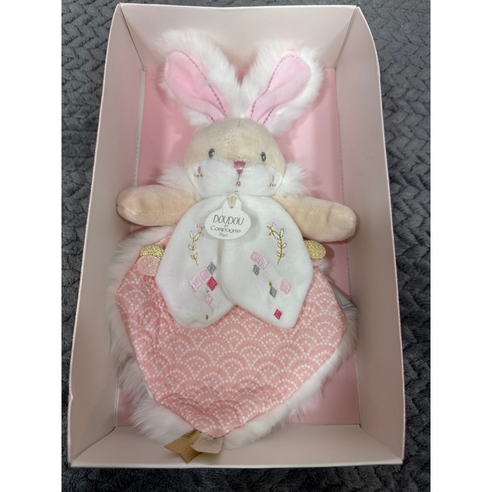 Doudou et‎ Compagnie Lapin de Sucre Pink Bunny Lovey Security Blanket DC3489
